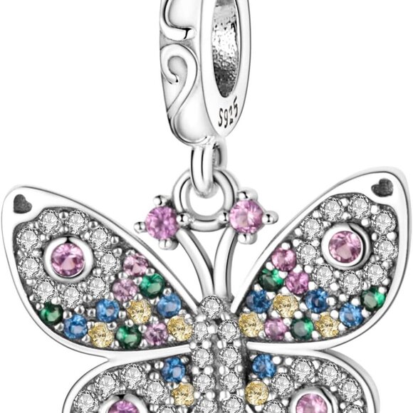 925 Sterling Silver Charms for Bracelets and Necklaces Airplane Passport Dangle - Picture 1 of 6